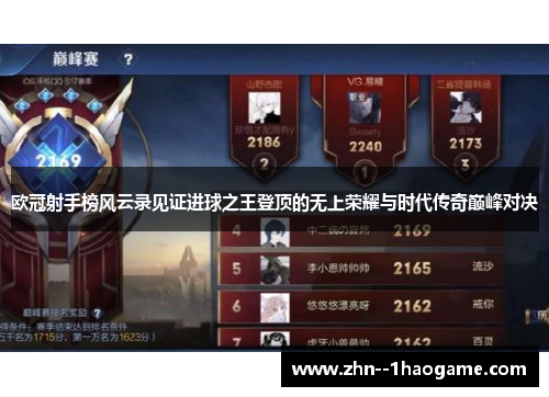 欧冠射手榜风云录见证进球之王登顶的无上荣耀与时代传奇巅峰对决